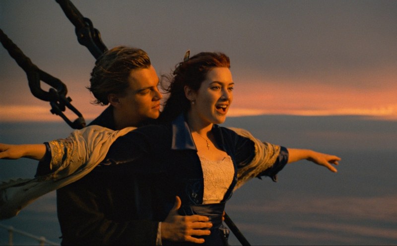 Kate Winslet i Leonardo DiCaprio w filmie Titanic