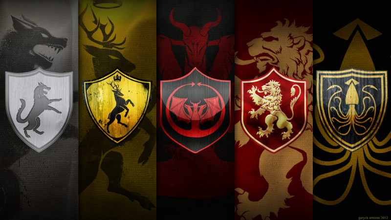 Westeros, Rody, Gra o tron