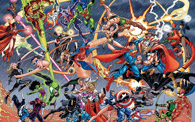 DC i Marvel w komiksie