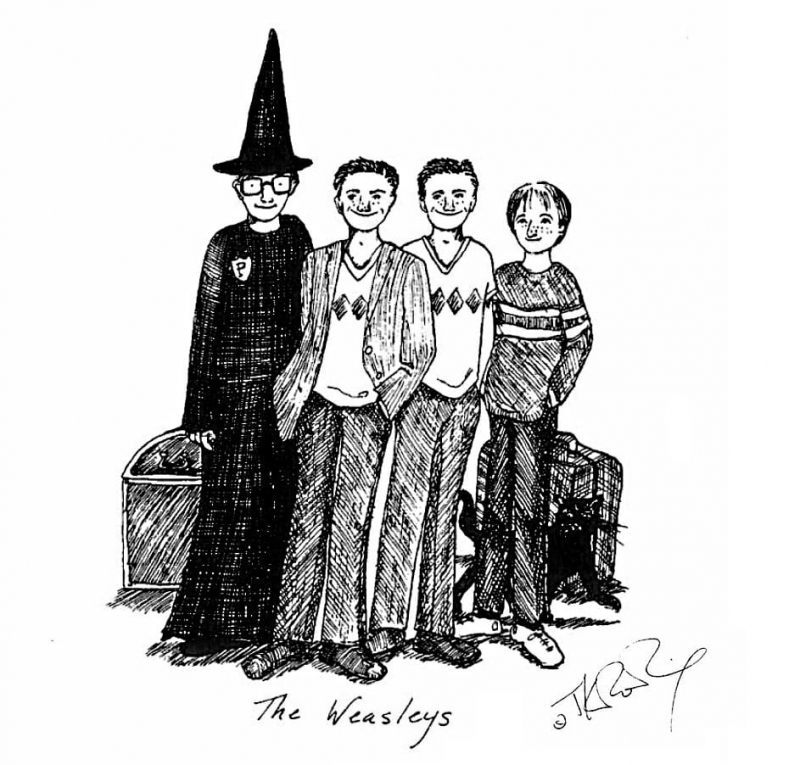 Zobacz nieznane szkice bohaterów Harry’ego Pottera wykonane przez Rowling