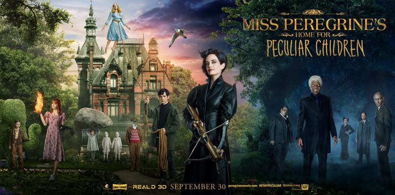 Osobliwy dom pani Peregrine - banner filmu Tima Burtona