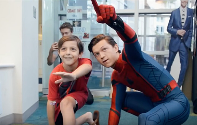 Spider-Man w szpitalu dla dzieci w Atlancie
