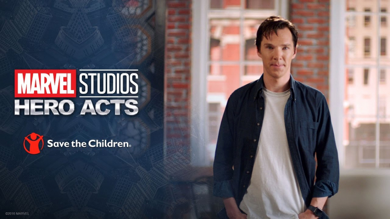 Benedict Cumberbatch w ramach akcji Hero Acts