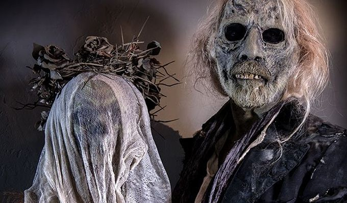 Rick Baker z żoną - Halloween 2016