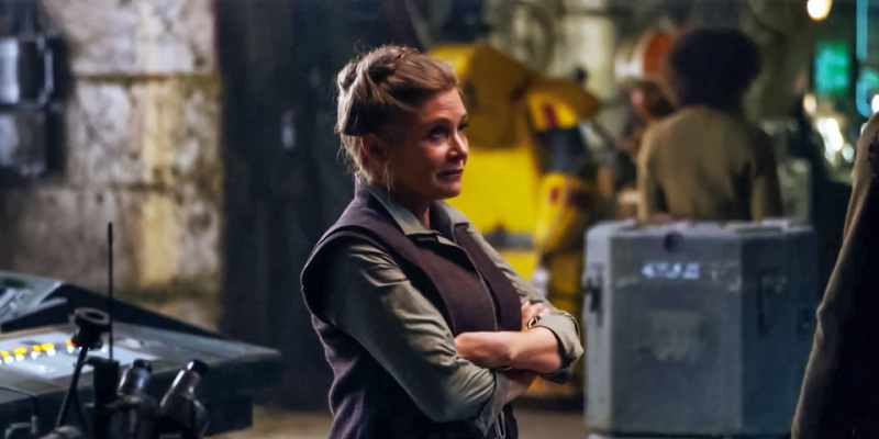 Carrie Fisher jako księżniczka Leia w Przebudzeniu Mocy
