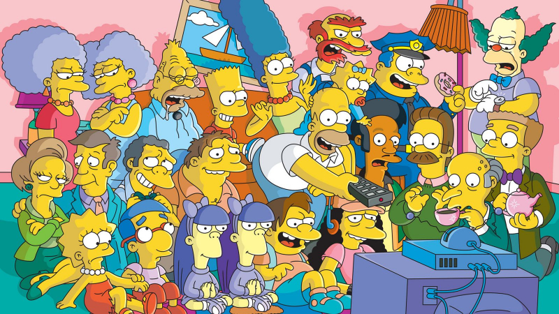Simpsons oglądają telewizor