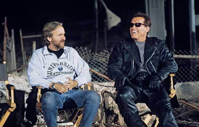 James Cameron na planie Terminator 2: Dzień sądu