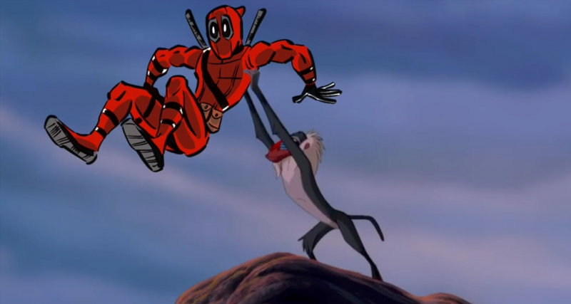 Inwazja Deadpoola na animacje Disneya. Pyskaty Najemnik jako Simba – wideo