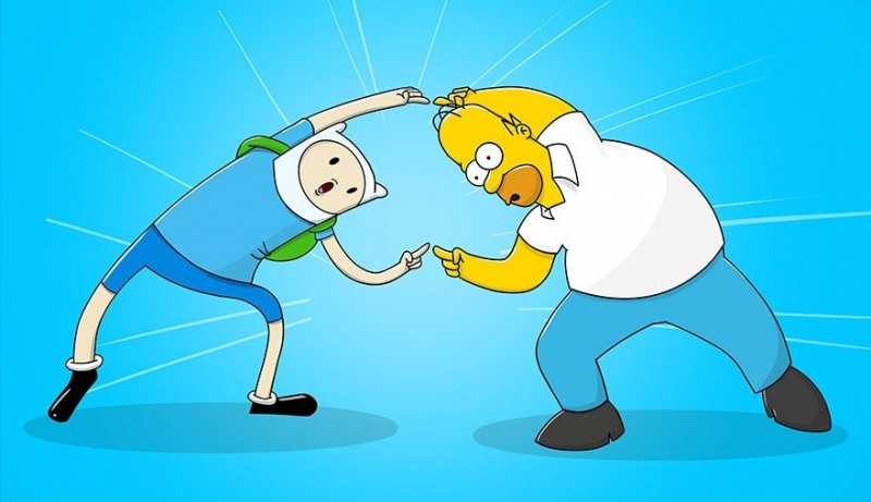 Finn + Homer Simpson