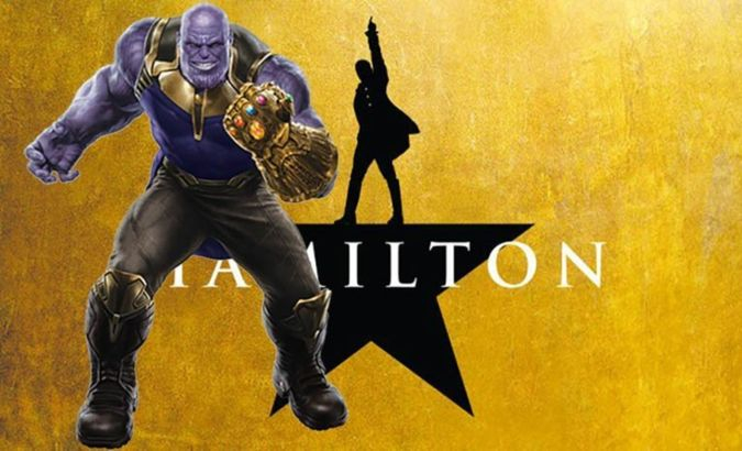 Thanos śpiewa musical Hamilton