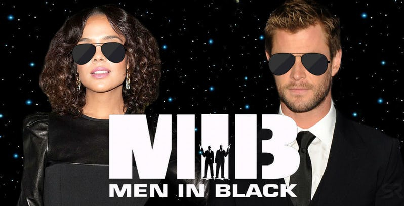 Faceci w czerni – Hemsworth i Thompson na planie. Wideo i zdjęcie
