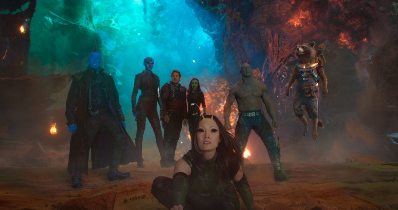 2014: Rozgrywa się akcja obu części „Strażników Galaktyki”. Star-Lord, Gamora, Rocket, Groot i Drax pokonują Ronana, a następnie Ego. Do drużyny dołącza Mantis. Yondu ponosi bohaterską śmierć. 