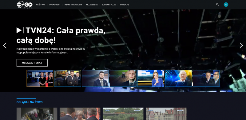 TVN24 GO – pierwsza europejska platforma VoD z treściami informacyjnymi