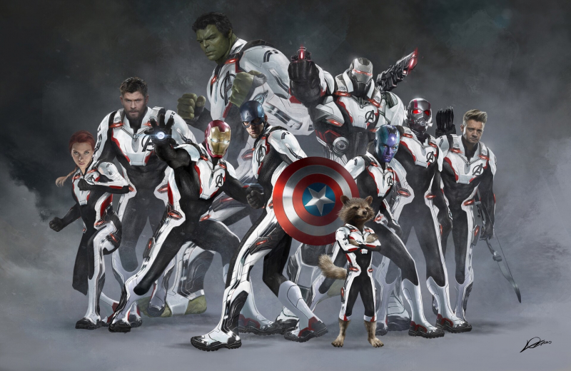 Avengers: Koniec gry - bohaterowie w białych strojach