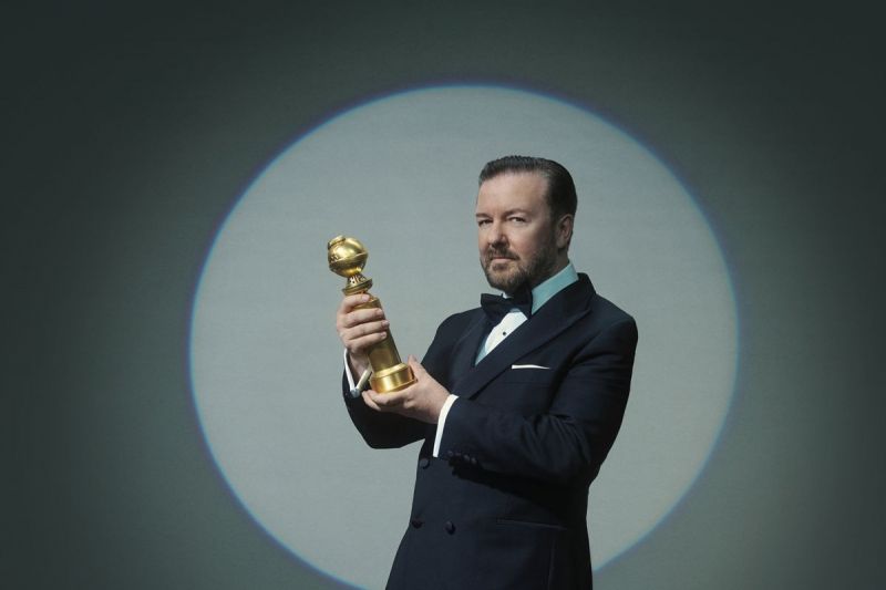 Złote Globy 2020 - Ricky Gervais wzbudza kontrowersje. Jego przemówienie trafiło w elity Hollywood [WIDEO]