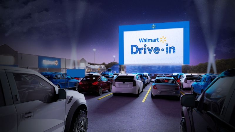 Walmart zamieni parkingi w kina samochodowe