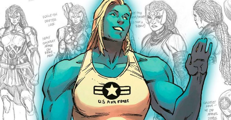Poznajcie przyrodnią siostrę Kapitan Marvel. Jej muskulatura robi wrażenie