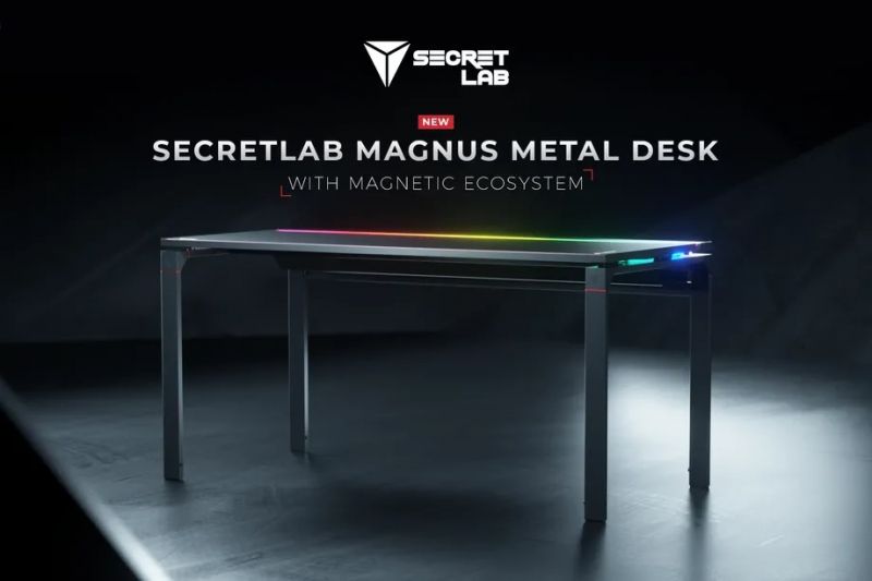 Secretlag Magnus Metal Desk – świecące biurko, które uporządkuje kable peceta