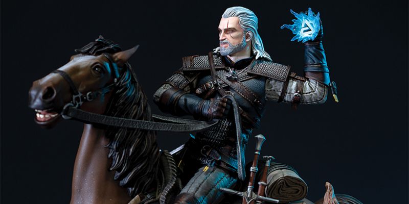 Wiedźmin 3 - figurka Geralta i Płotki od Dark Horse