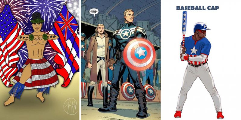 Marvel - oto 2 nowe tarcze Kapitana Ameryki. Nietypowe wersje Capa świętują 4 lipca