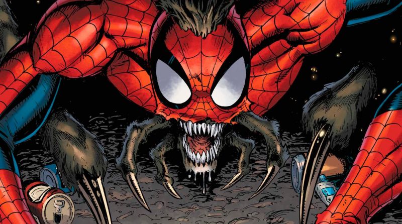 Marvel - Spider-Man jako dzika bestia zjada świnię. Takiego Pajączka jeszcze nie było