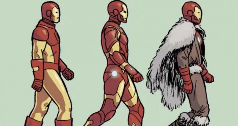 Iron Man - wszystkie 25 zbroi Starka w jednym GIF-ie. Można oglądać bez końca