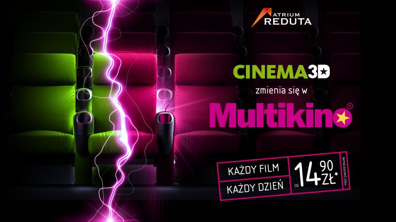 Nowe Multikino w Warszawie! Cinema3D Reduta zmieni się na Multikino Atrium Reduta