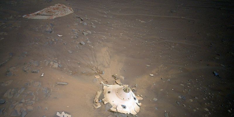 Marsjański dron NASA uchwycił fajne zdjęcia sprzętu do lądowania