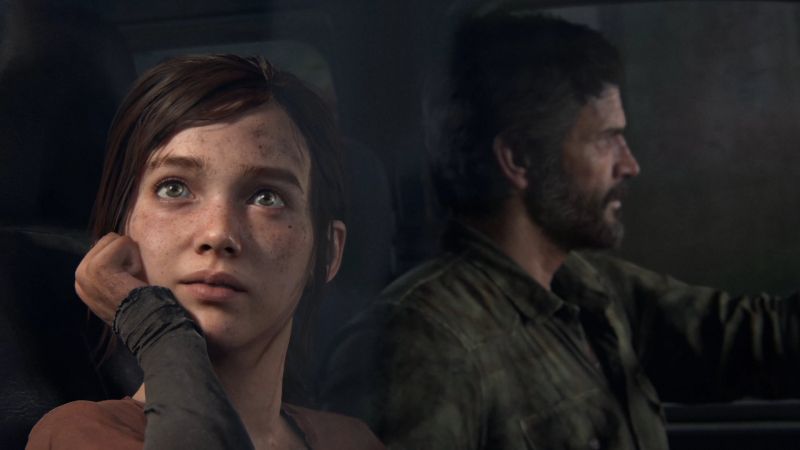 The Last of Us - oficjalne zdjęcie Joela i Ellie. W tle serialowy klikacz