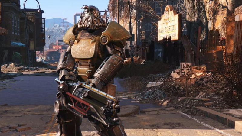 Fallout - nowe zdjęcia z planu. Imponujący pancerz wspomagany