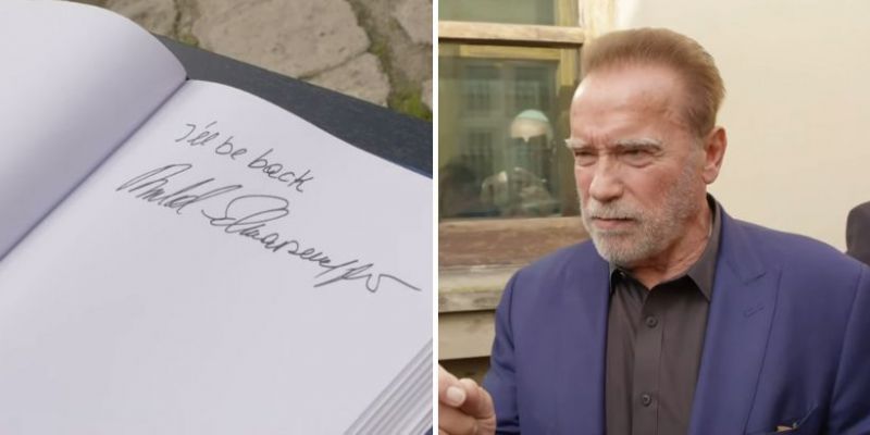Arnold Schwarzenegger odwiedził Auschwitz. Jego ojciec był nazistowskim sierżantem