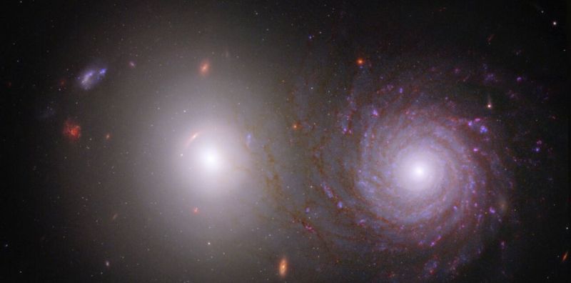 Teleskopy Webba i Hubble'a uchwyciły piękno pary galaktyk VV 191. Na zdjęciu kryje się coś jeszcze