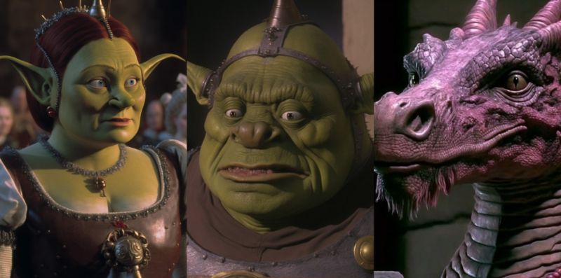Shrek jako film fantasy z lat 80. Ciastek przeraża, ale Kot w butach topi serce
