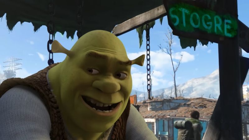 Shrek w Fallout 4. Słynny ogr przemierza postapokaliptyczne USA w fanowskim wideo