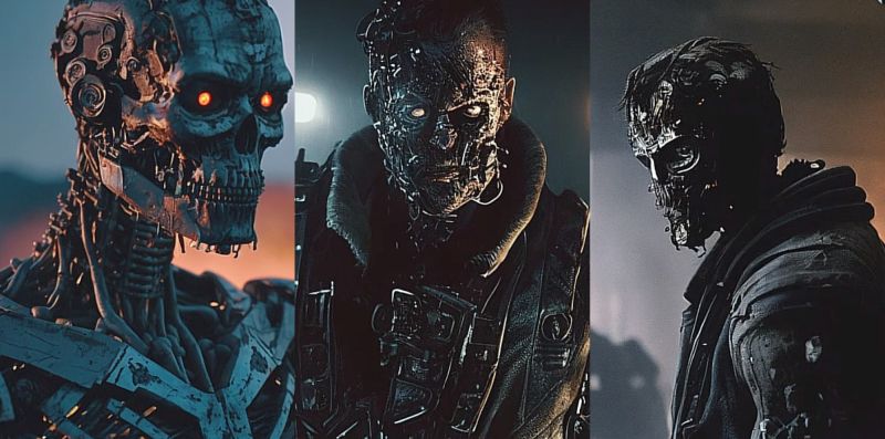 Terminator 7 - te grafiki zachwycają i przerażają. Tak sztuczna inteligencja widzi zagładę ludzkości