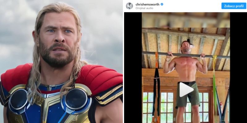 "Młot Thora" w szortach Chrisa Hemswortha? Czujni fani wyłapali szczegół na wideo treningowym aktora