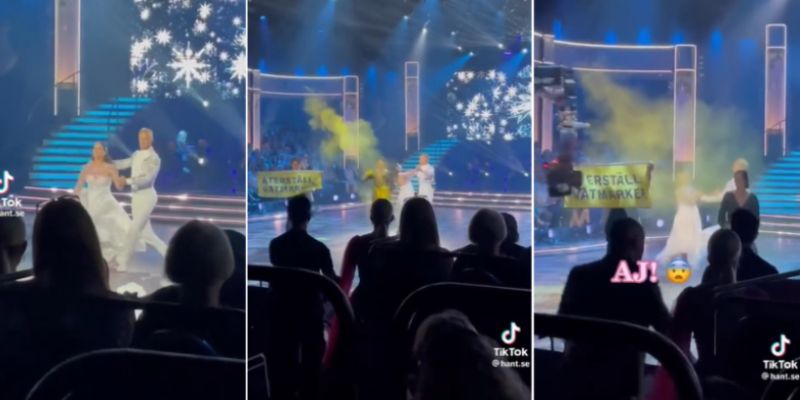 Finał szwedzkiego talent show zakłócony przez aktywistów. Operator ‘zaatakował’ intruzów