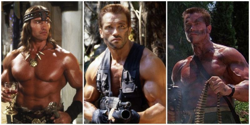 Wszystkie filmy z Arnoldem Schwarzeneggerem. Listę zdominowały klasyki