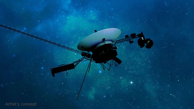 Voyager 1 w przestrzeni międzygwiezdnej - wyobrażenie artystyczne