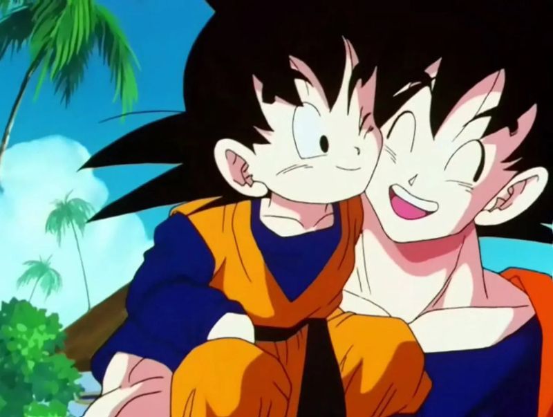19. Goku po raz pierwszy spotykający Gotena.