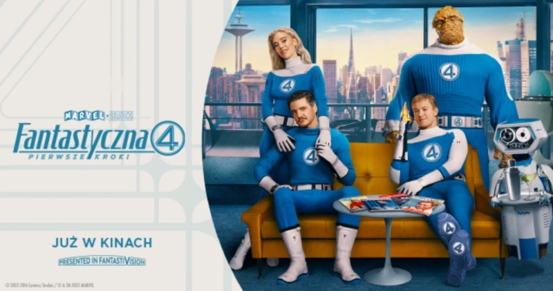 Grafika promująca film Fantastyczna 4: Pierwsze kroki