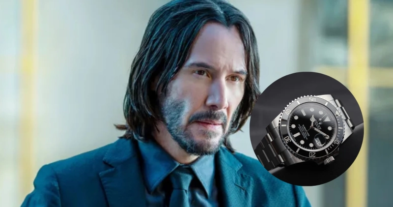 Keanu Reeves w filmie John Wick i zdjęcie Rolexa