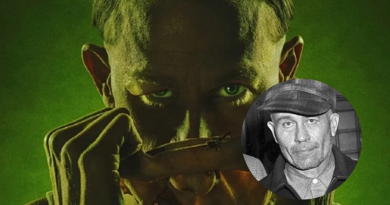 Plakat serialu Monster: The Ed Gein Story i zdjęcie Eda Geina
