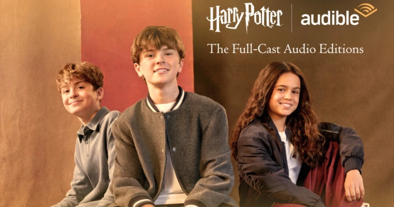 Grafika promująca audiobook Harry Potter