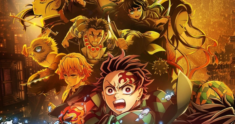 Fragment plakatu filmu Demon Slayer