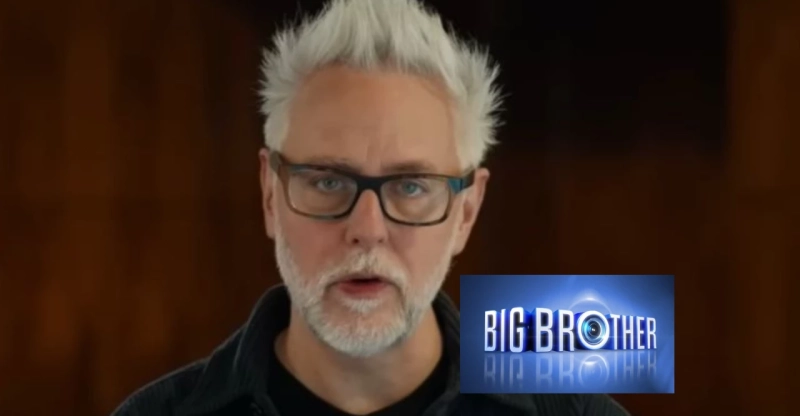 James Gunn i logo programu Big Brother
