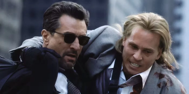 Gorączka - Robert De Niro i Val Kilmer w kadrze z filmu z 1995 roku
