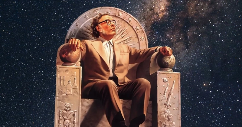 Isaac Asimov na obrazie Roweny Morrill
