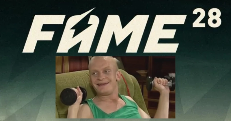 Zdjęcie z serialu Świat według Kiepskich i fragment plakatu FAME MMA