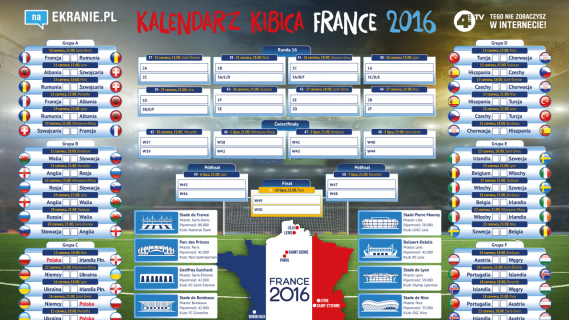 Kalendarz kibica na EURO Francja 2016 – pobierz za darmo